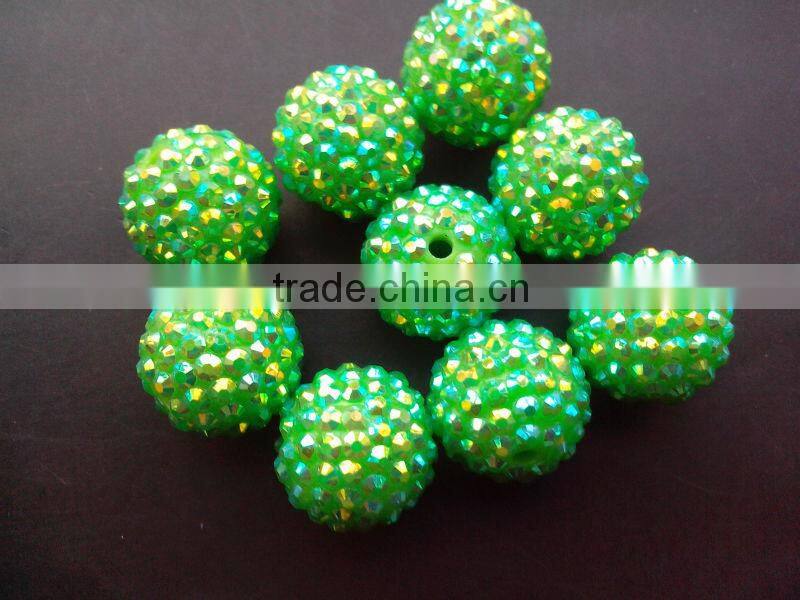 Various size Resin Rhinestone Ball beads Chunky for Jewerly Chunky Kids Necklace Jewelry