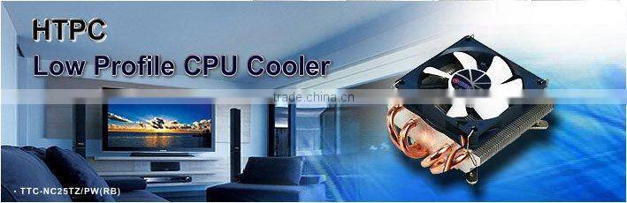 Hot sale 1.5U low height design 4 heat pipe CPU Cooling fan