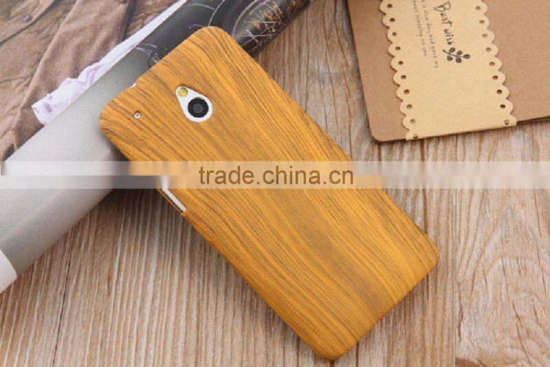 Wooden texture hard case for HTC one M7