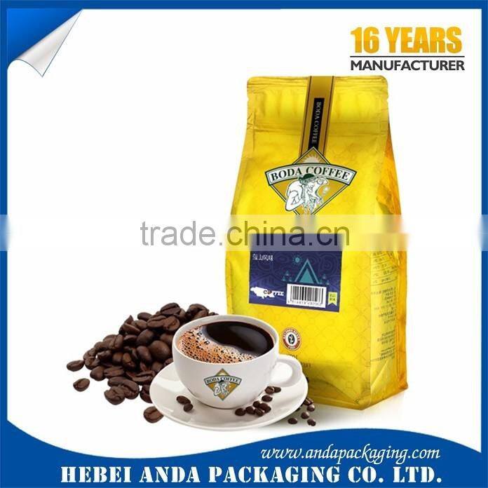 2016 Hot Sale Plastic Bag for Roasted Coffee Packaging