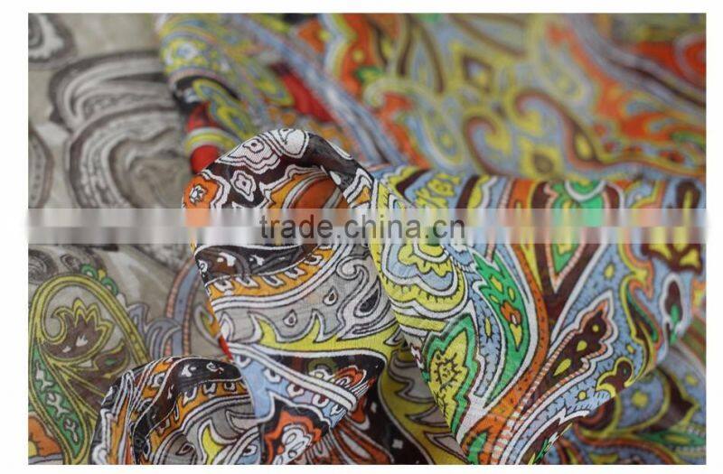 printed french silk chiffon fabric prices