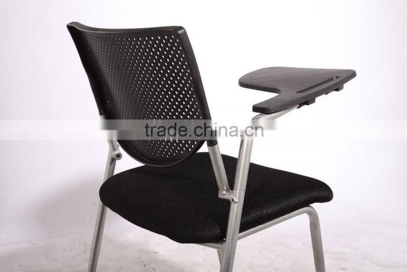 Cushion seat plastic office student chair with writing pads tablet, HYL-7009