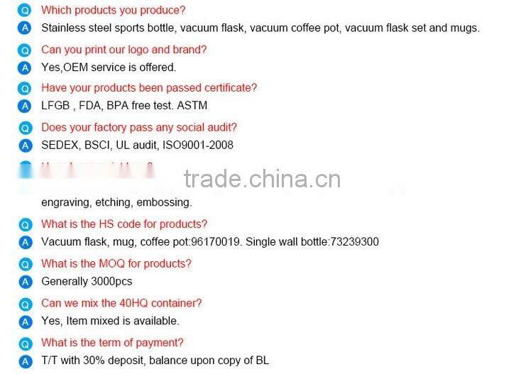 Double Wall 500Ml Vacuum S/S Water Bottle With Print