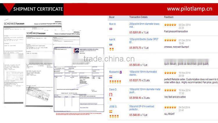 8mm diameter metal flat head 220v red green dual color led short screw indicator light