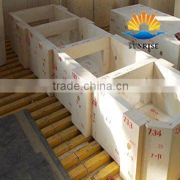 Refractory precast AZS33# WS(RT) fused cast block for glass furnace