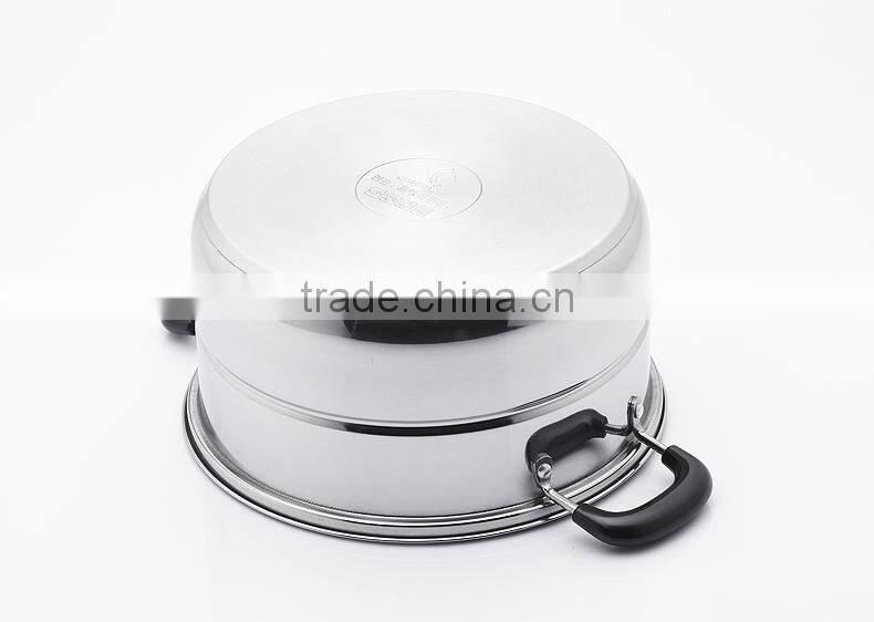 Tri-tier stainless steel cookware pasta pot set with steamer