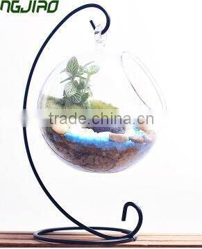 High Quality clear glass vase , fashion glass vase round shaped