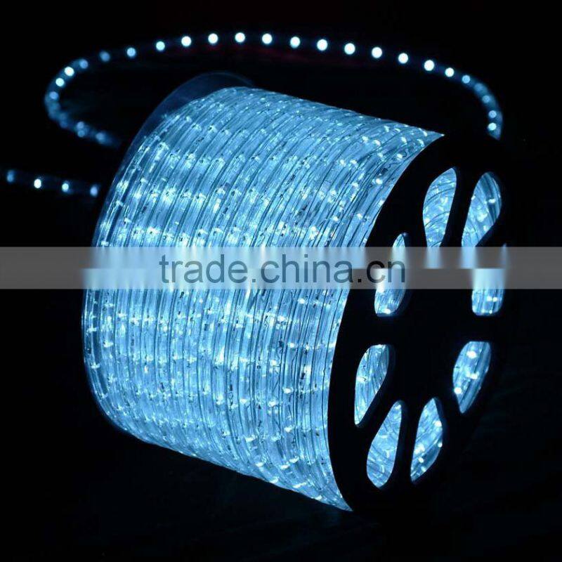 sichuan festalight round water proof 3/8 inch plastic white flat led rope light flexible led strip light 220v with ce rohs ul