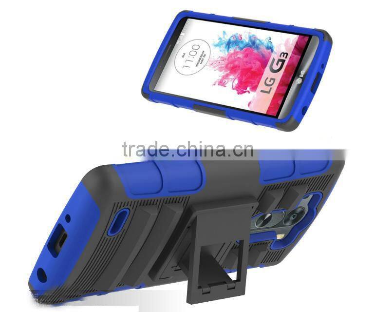 Rugged Hybrid Belt Holster Hard Case,shockproof case for LG G3 MINI