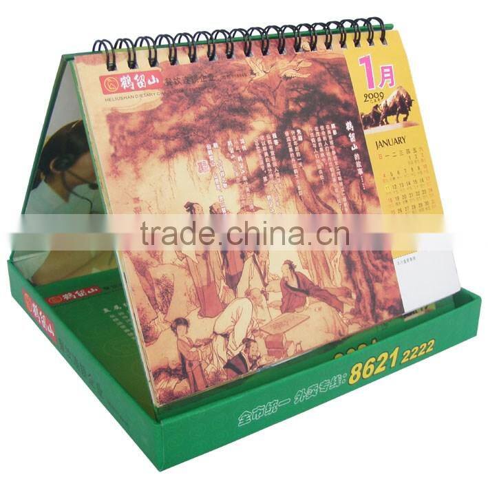 desk calendar stand cardboard