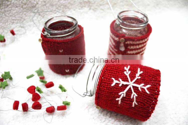 Christmas design of the knitting cup cosy ,cup sleeve