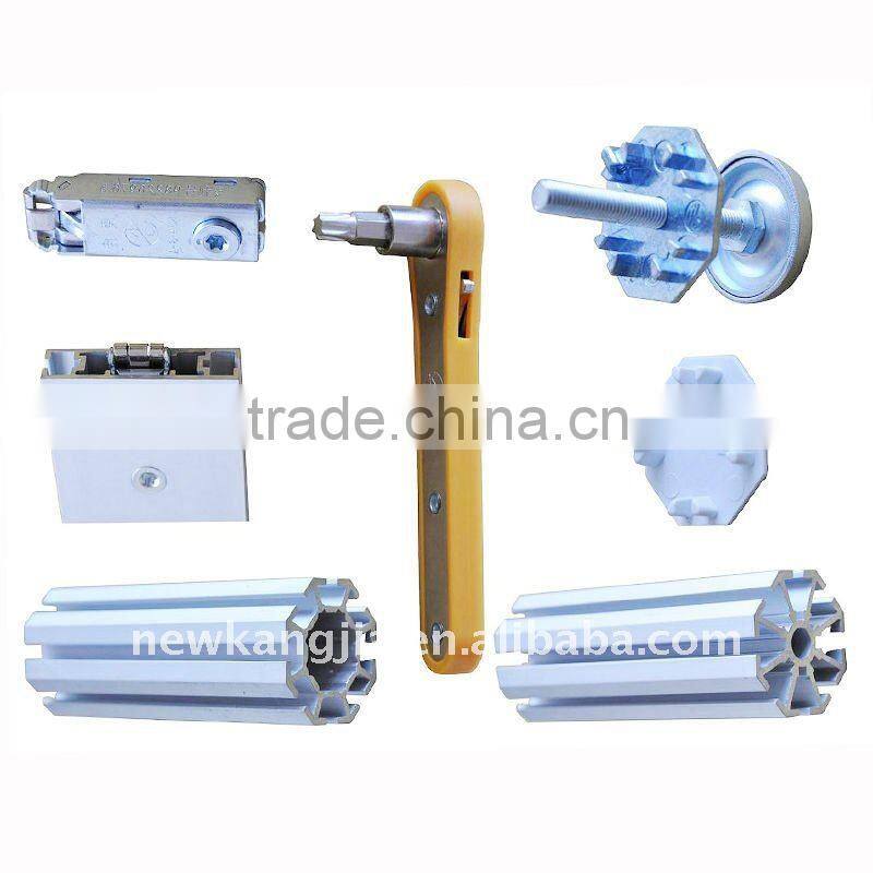 8- way upright extrusion for exhibition stands