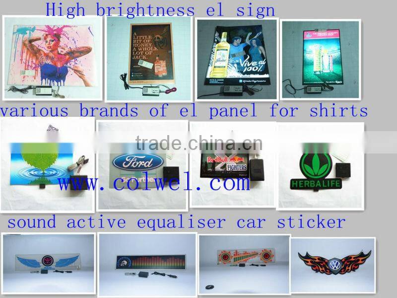 pupular el car sticker/equaliser el car sticker/el flashing car sticker,high quantity