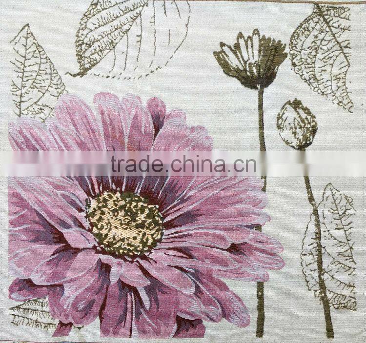 jacquard cushion polycotton cushion for home &hotel decoration &promotion&gift white rose design-37