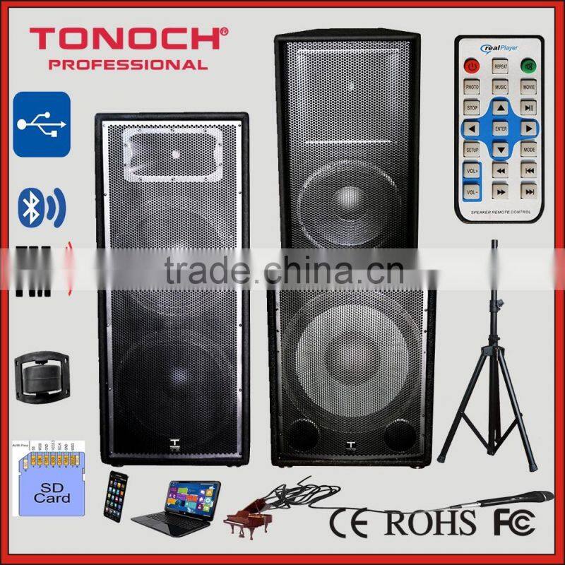 Good Sound Quality wood bluetooth speaker box with Usb Fm Bluetooth REMOTE CONTROL SD