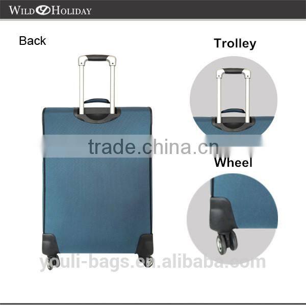 840D high quality light weight polo trolley luggage