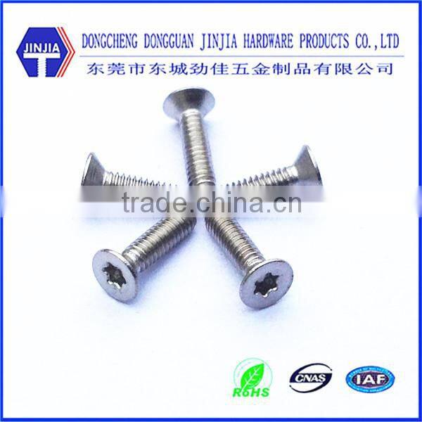 4mm stainless steel screw torx countersunk head screws