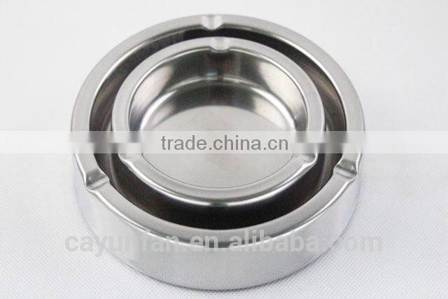 Double-wall Mirror Polished stainless steel cigarette accessory/ashtray/tobacco jar
