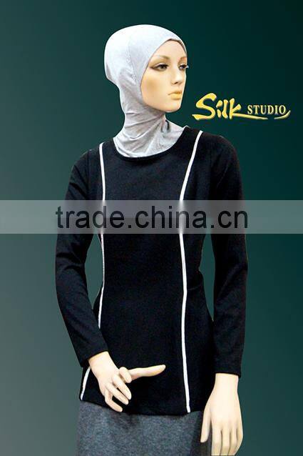 Long Sleeve Jersey Blouse Top