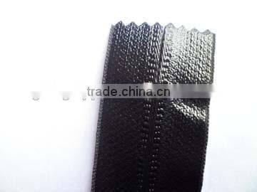 7# nylon waterproof zipper fastener close end with painted auto-lock thumb slider back side slider rain wear coate zipper