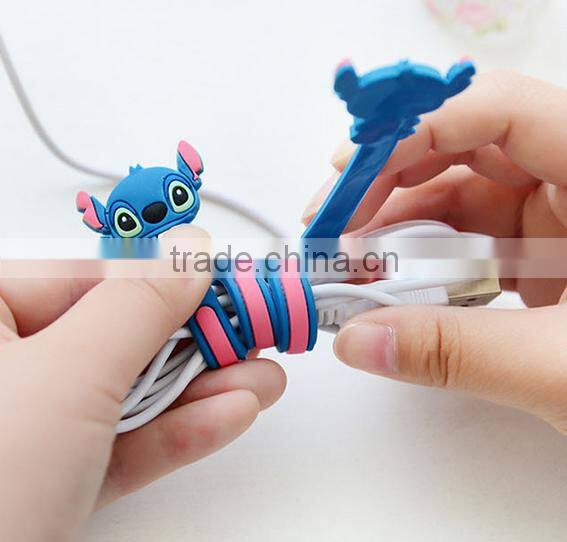 Hot sales Cute Cartoon Cable Winder for Headphones,Chargers and USB Cables