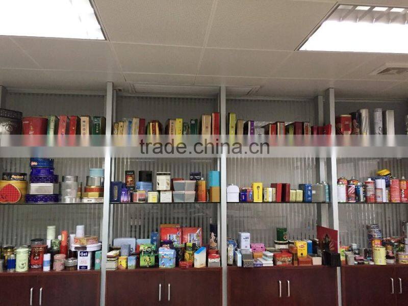 rectangel CMYK gift hinged tin can / OEM factory biscuit chocolate tin box / cheap metal box