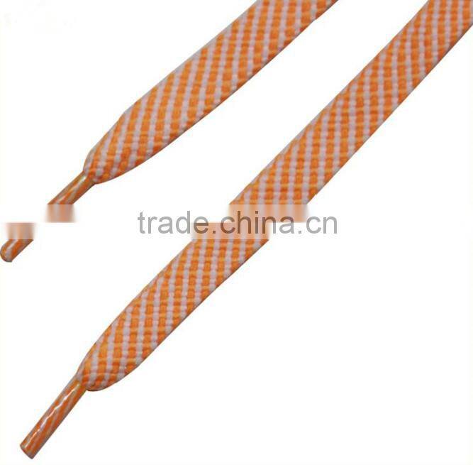 Custom hot selling polyester falt waxed non-waxed hocky shoelaces