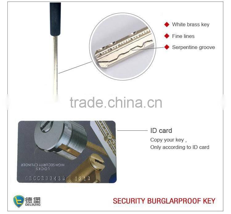 Multi lock cross key double cylinder cap lock door parts