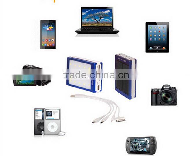 6000mah LED camping light small solar panel with light solar power bank for oppo find 7