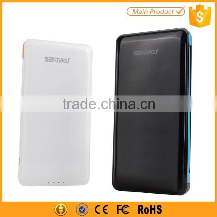 Built-in cables power banks portable battery charger 6000mah