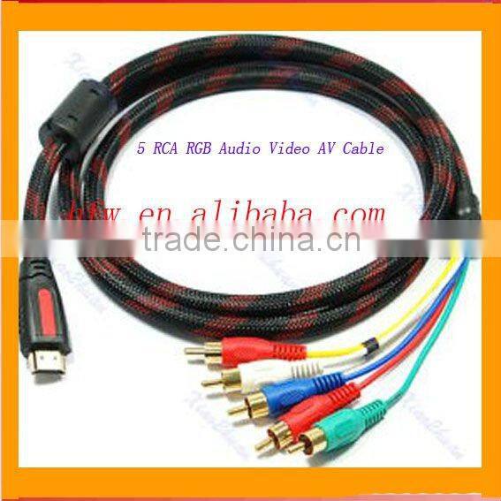 HDMI Male to 5 RCA Audio Video Cable