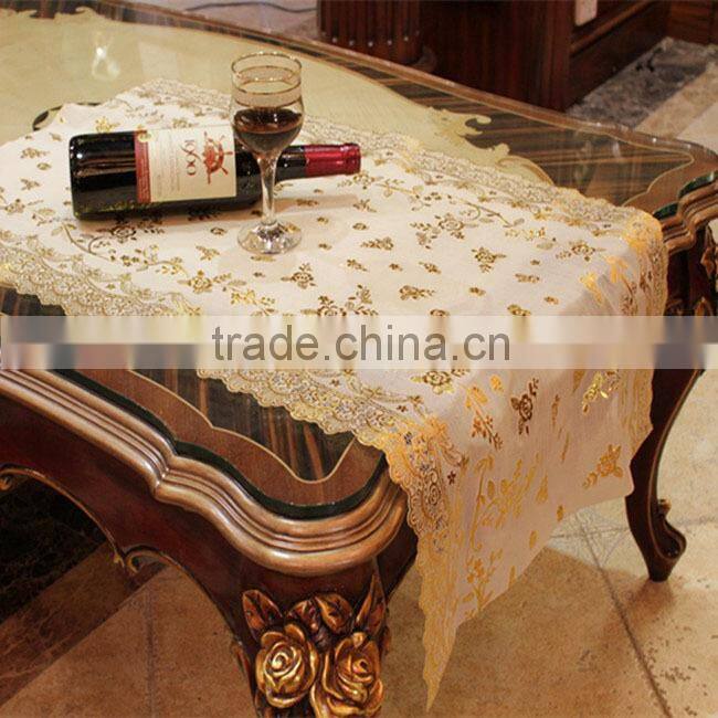 Dongguan factory pvc lace table runner wholesale 50cm tablecloth