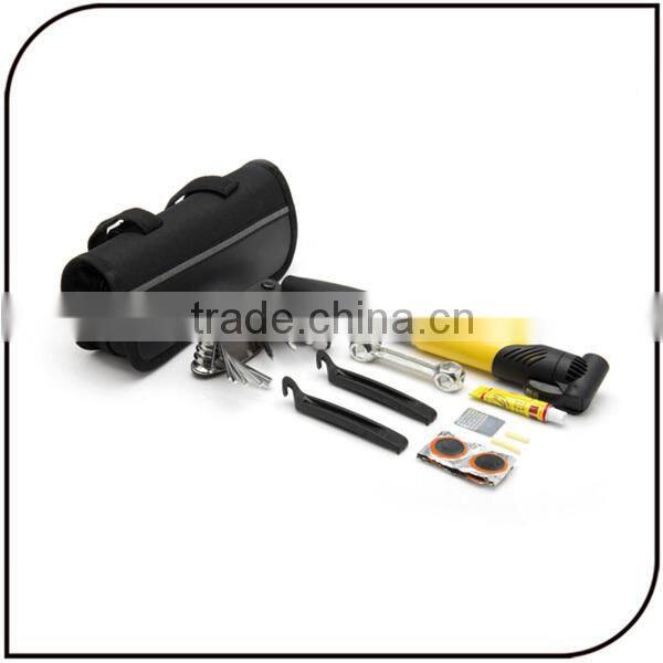 15 in1 functions professional bicycle repair tool set mini tool set with tyre repair inflator
