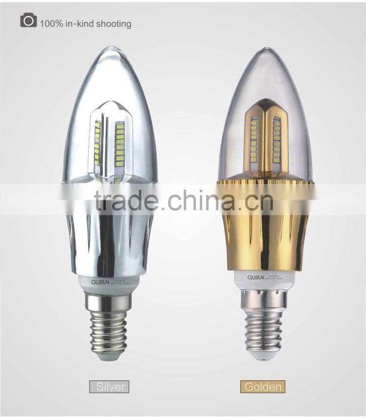 QUSUN LED Candle Light 3.5W Clear Finish LED candle light