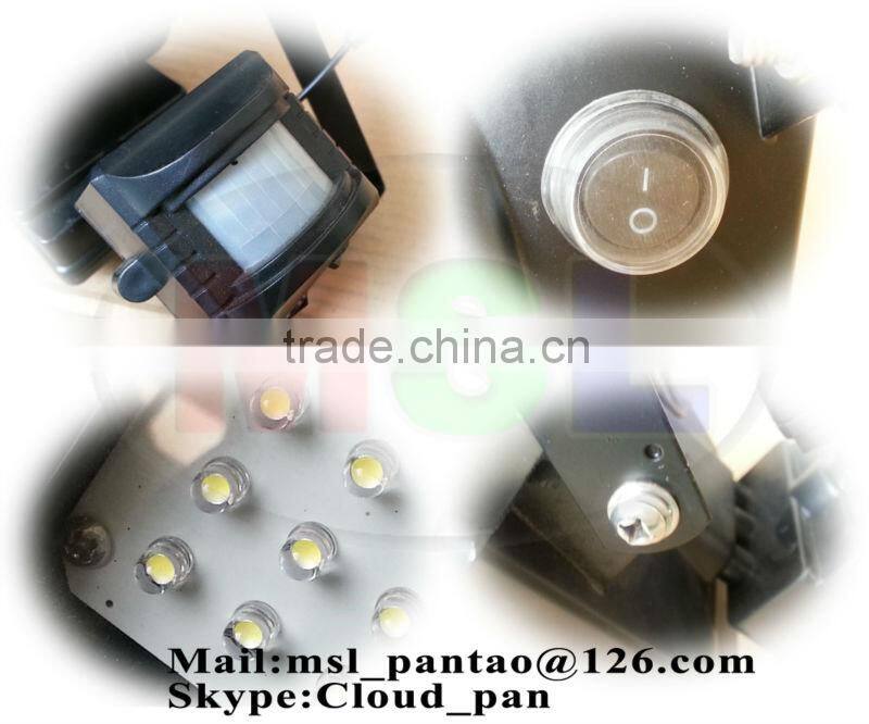 Large Detection Range Super Bright Solar Motion Sensor LED Light
