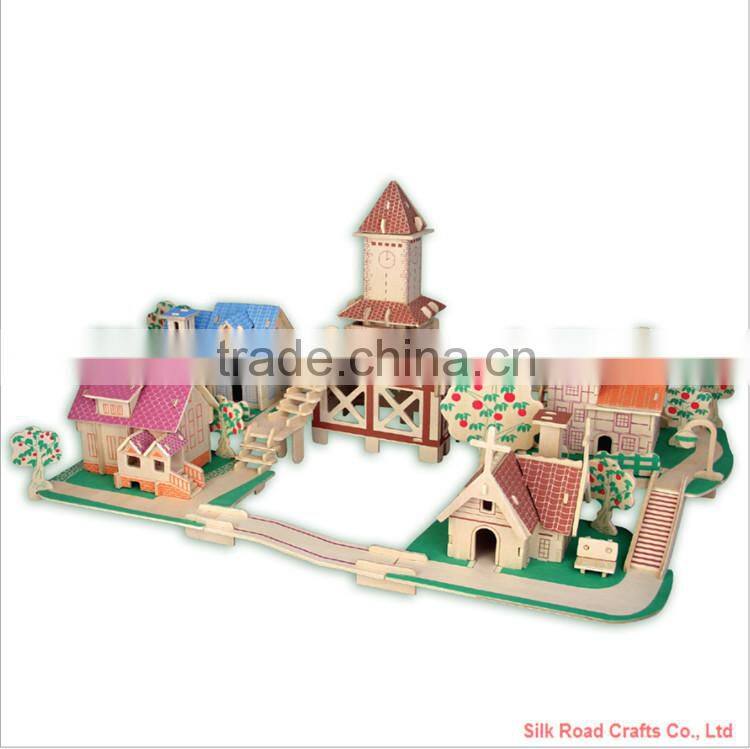 3d wooden puzzle three-dimensional