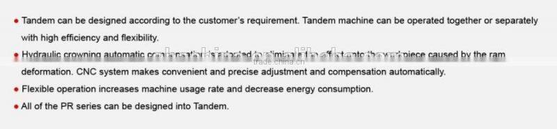 INT'L"OHA" Brand CNC tandem Press Brake WE67K-2*50T/3200, cnc tandem steel bending machine, cnc tandem press brake