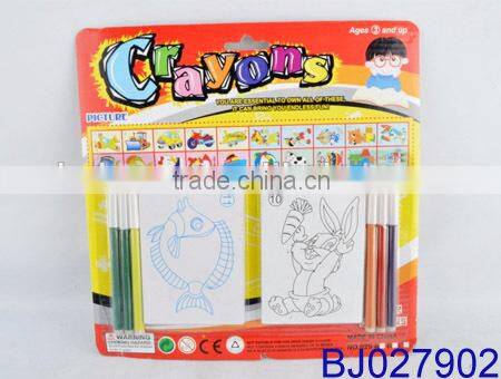 Fashion toy kit new kid diy cartoon figure drawing toy with color pen