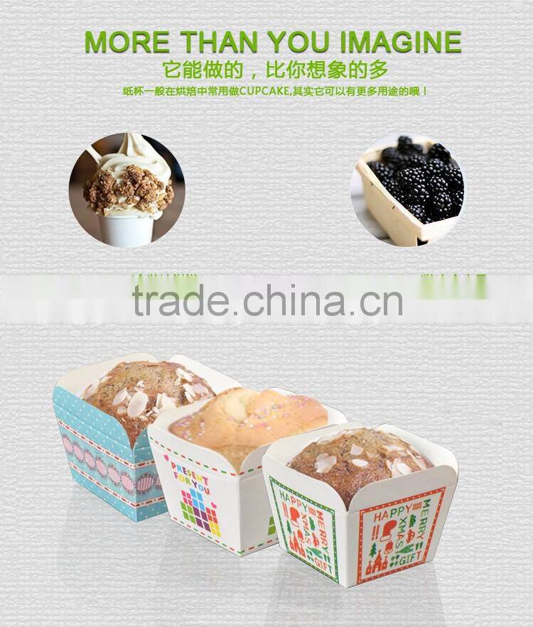 XFB19 BAKEST new hot sale high temperature resistance square DIY baking muffin cake paper cup