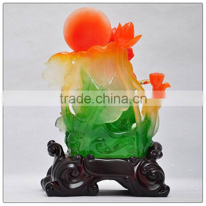 Jade color Money frog feng shui statue ,Large size money frog
