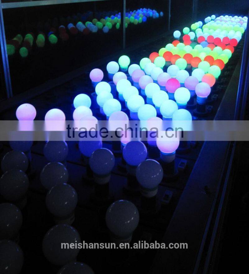 Newest 3W colourful changing light LED bulb crystal and PBT material