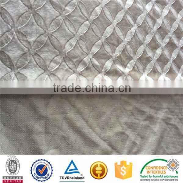 Shinning Emboss Anti Slip brushed Velboa Fabrics for sofa cover