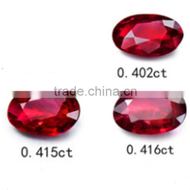 0.4ct natural pigeon blood gemstone loose stone ring face