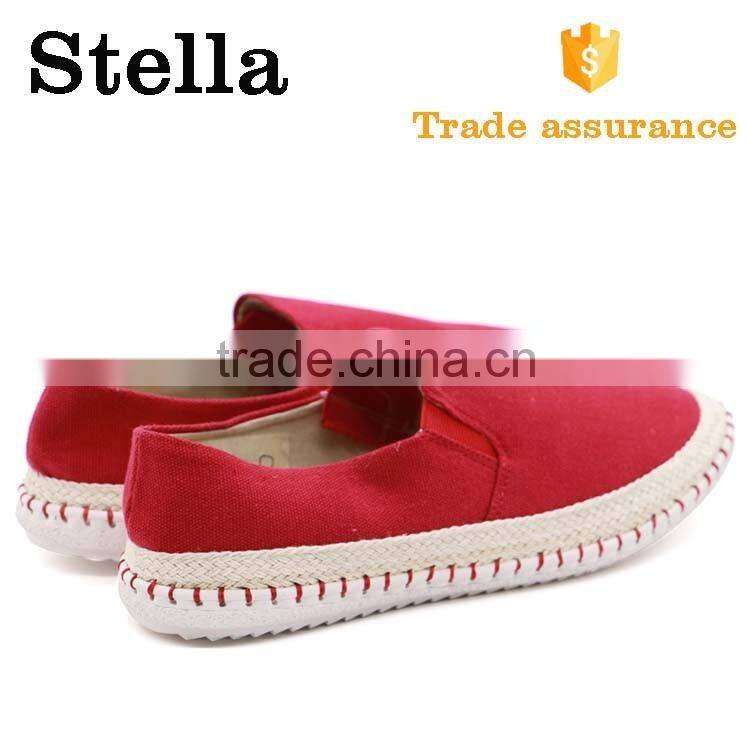 new model casual rubber sole woven cotton welt canvas shoes men