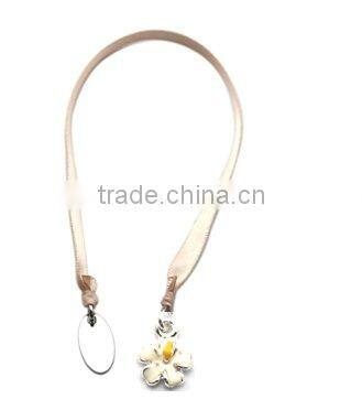 custom metal flower shaped Bookmarks with Ribbon, Made of Alloy and Crystal