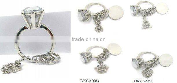 Wholesale Extra Big Engagement Ring Keyring, OEM service, pass SGS factory audit