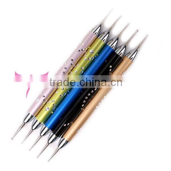Easam metallic 5pcs nail art high quality dotting tools,nail art dotting tools and brushes
