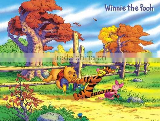 Rubber kids table mats/ plastic carton desk mat/ kid plastic play mat