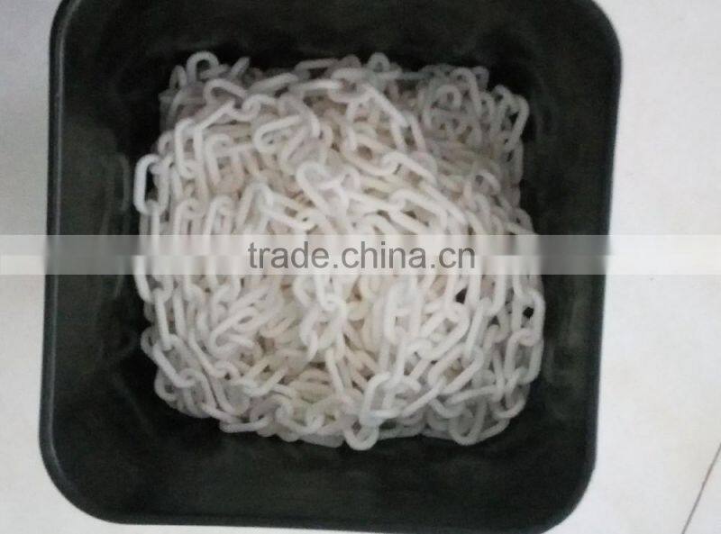 Barricading Plastic Link Chain,White plastic Link Chain with Plastic bucket