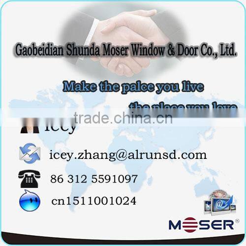 High quality brief wood energy saving window sound proof / window grill design